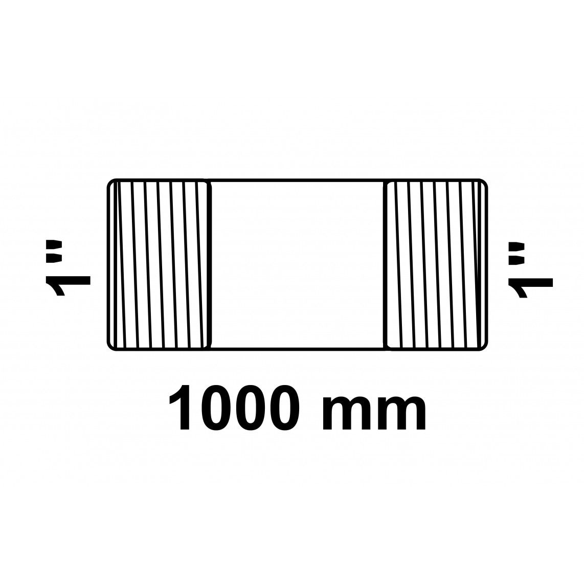 989826155 GI dubbele buisnippel, gegalvaniseerd, 1" x 1000 mm, (23) vue 2