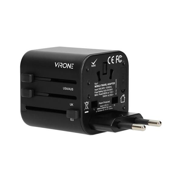 Adaptateur de voyage polyvalent Goworld compatible avec plus de 200 pays, 100 - 240V, 8A