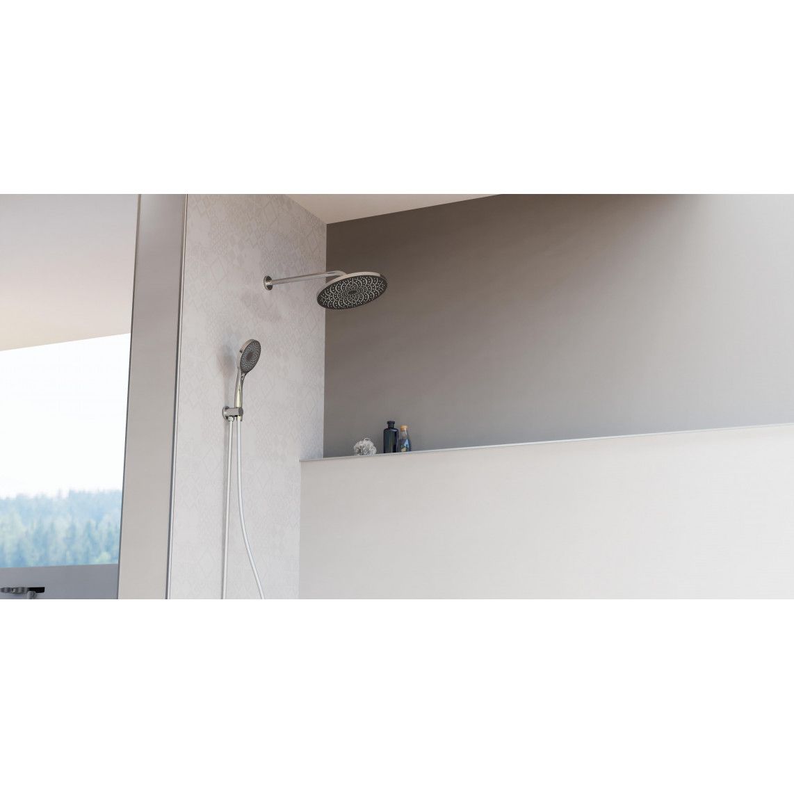 60400 KARIBIK Complete doucheset, chroom/lichtgrijs vue 2