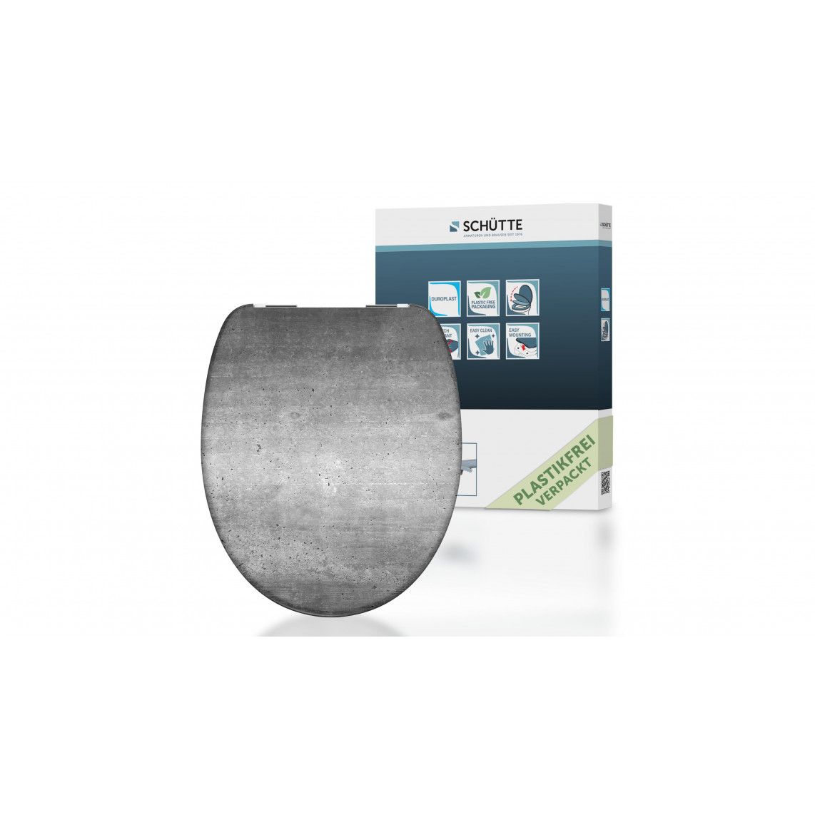 82155 Duroplast Toilet seat INDUSTRIAL GREY, with soft close vue 2