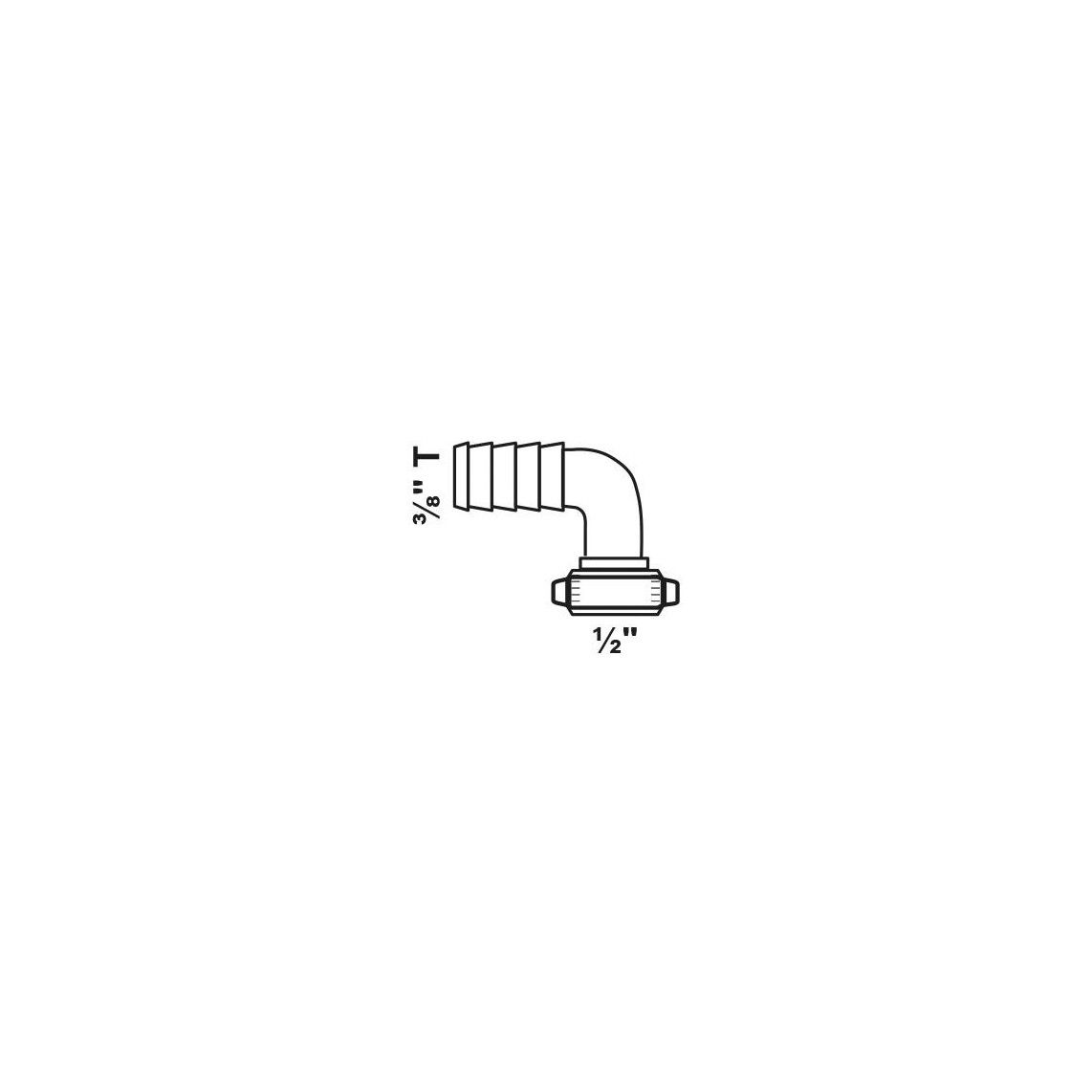 987388248 Half angle screw connection, brass, 1/2"M x 3/8" sleeve vue 2