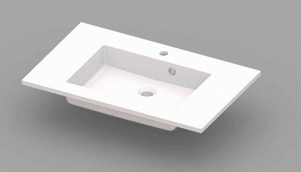 Van Marcke Coste Tablette Avec 1LAVABO 800×500×200MM Blanc Marbre Artificiel