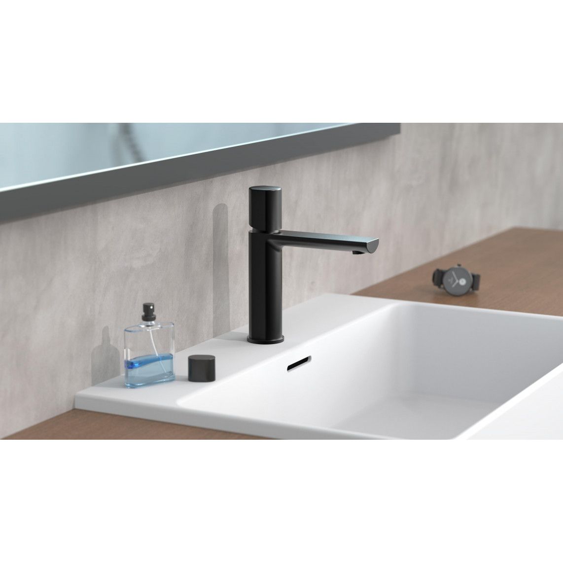 33616 NEW YORK Wash basin mixer, black matt vue 10
