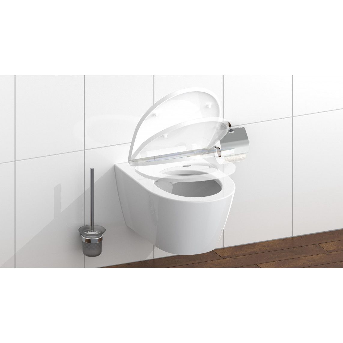 82580 Duroplast HG Toilet seat HAPPY ELEPHANT, with soft close and quick release vue 9
