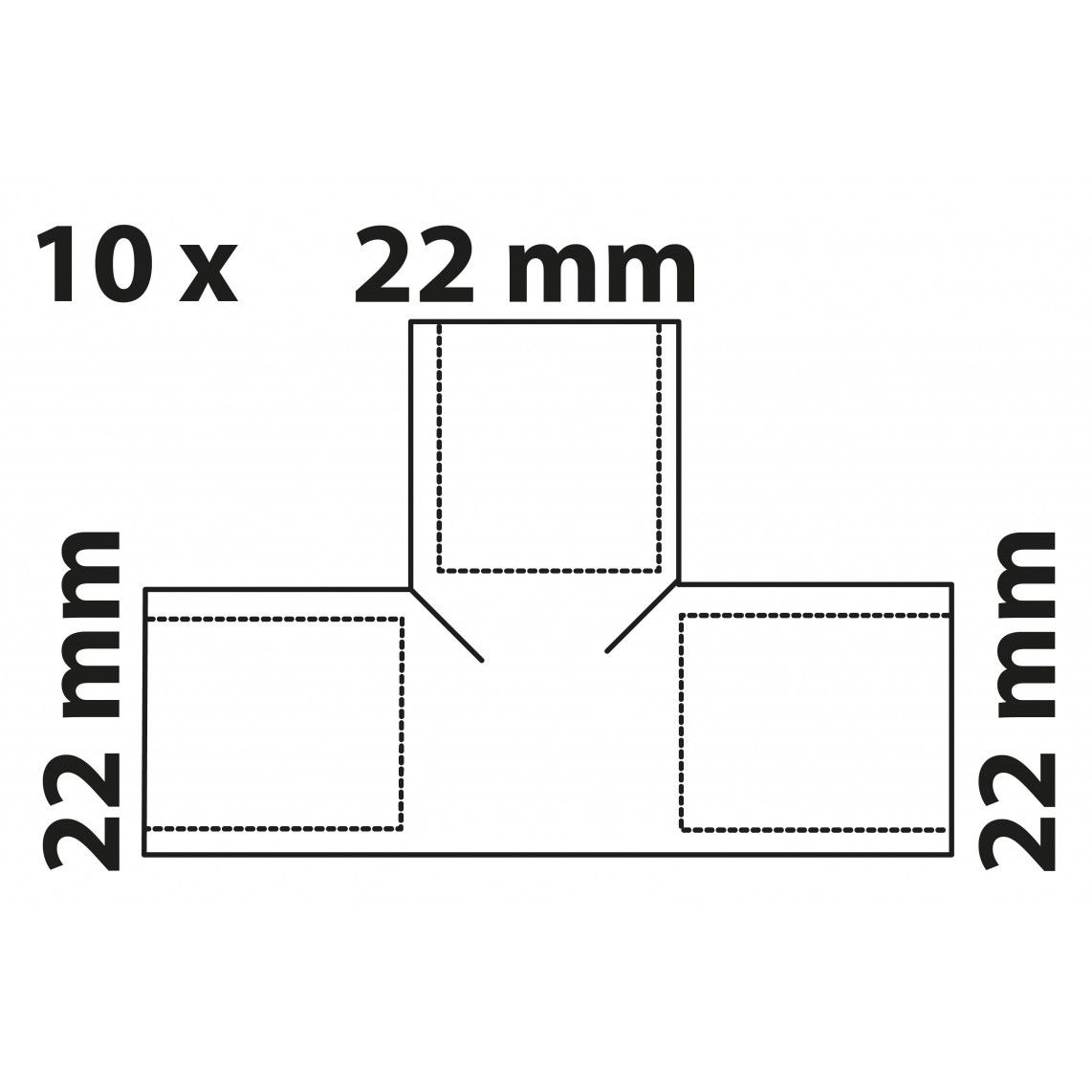 989049655 Tee piece, copper solder fitting, 22 mm, 3 sockets (10x) vue 4