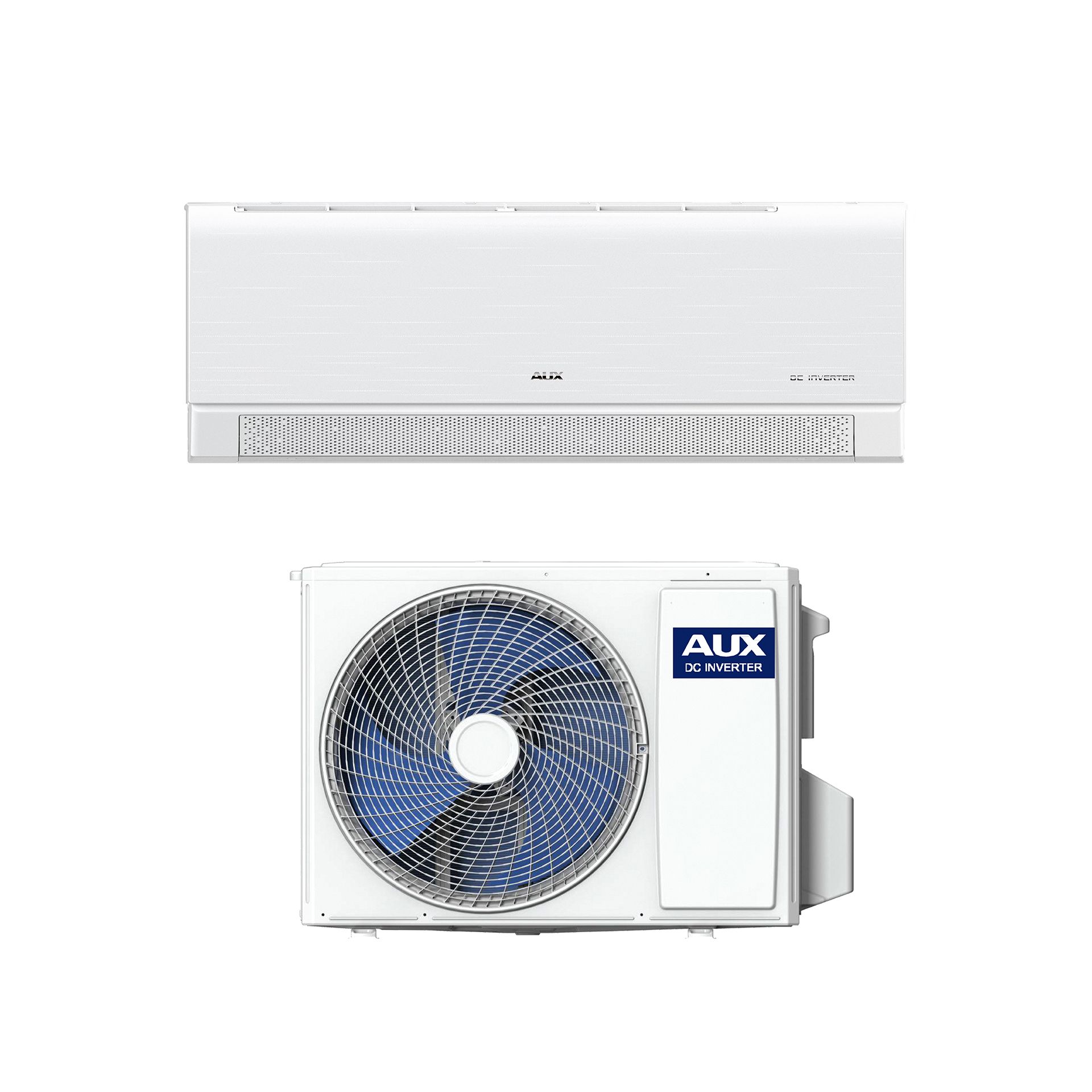 AUX SINGLE SPLIT AIRCO - BUITEN- EN BINNENUNIT - TOTAALPAKKET - KOELEN EN VERWARMEN - WIFI - 12000BTU - 3,5KW - R32 - MAT WIT vue 2