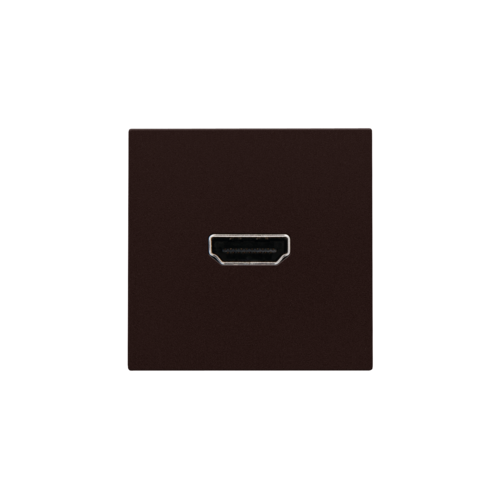 Set de finition avec prise HDMI/HDMI, couleur dark brown coated