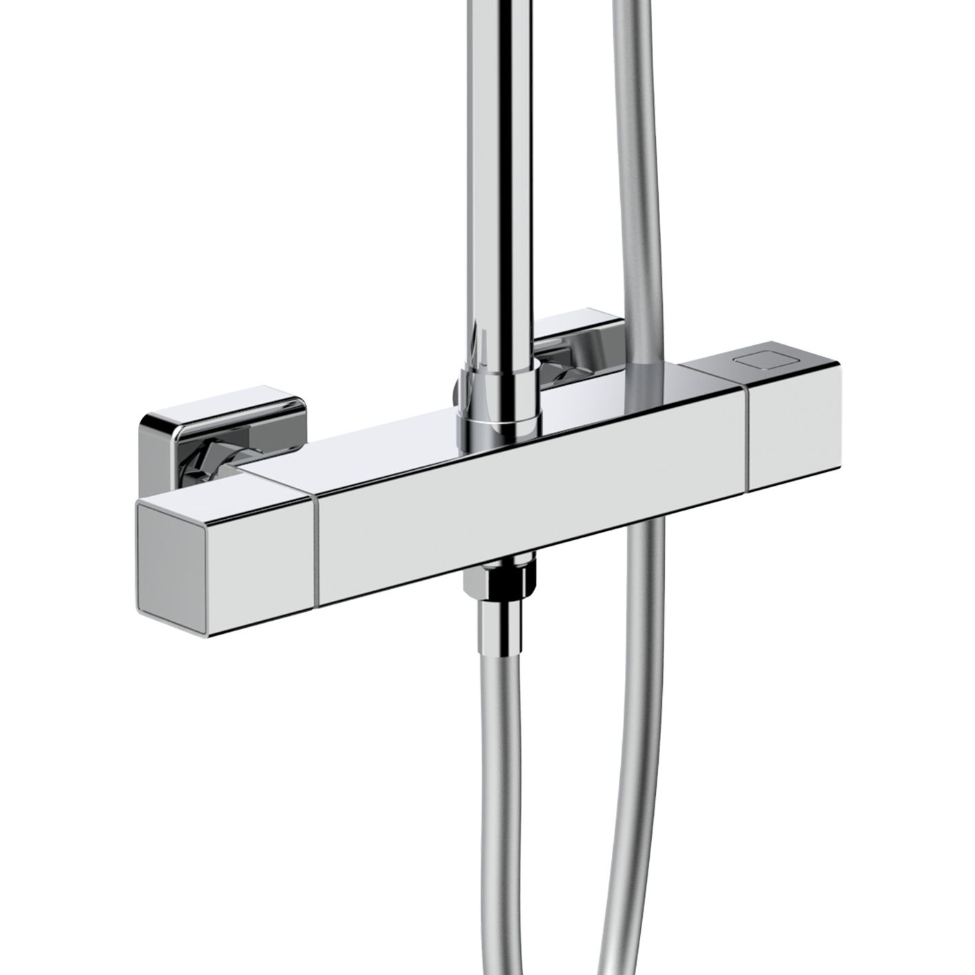 ALONI OPTIMA QUADRO SET DE DOUCHE À JETS DE PLUIE – THERMOSTATIQUE – MONTAGE APPARENT – COOL TOUCH - BELGAQUA – CHROME vue 3