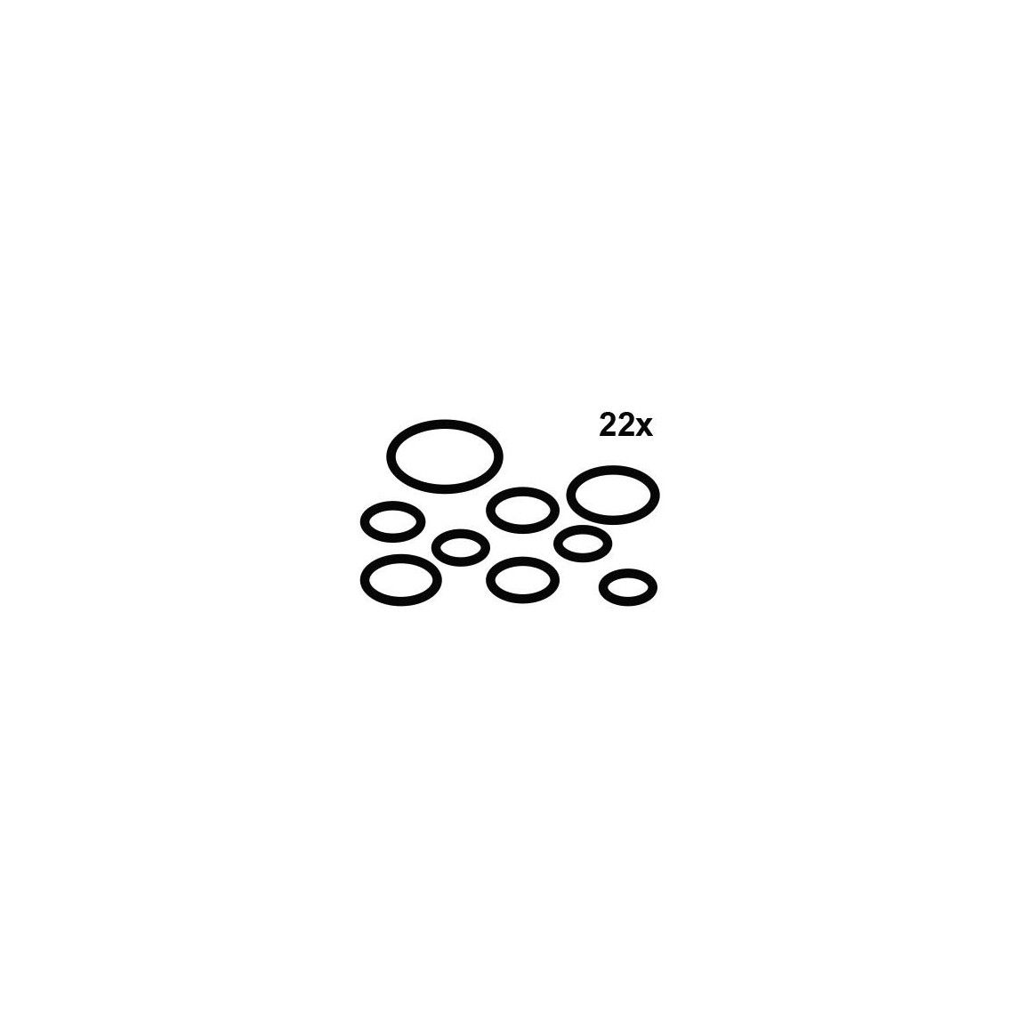 98697290 assortiment o-ringen, Rubber, diverse maten (22x) vue 2