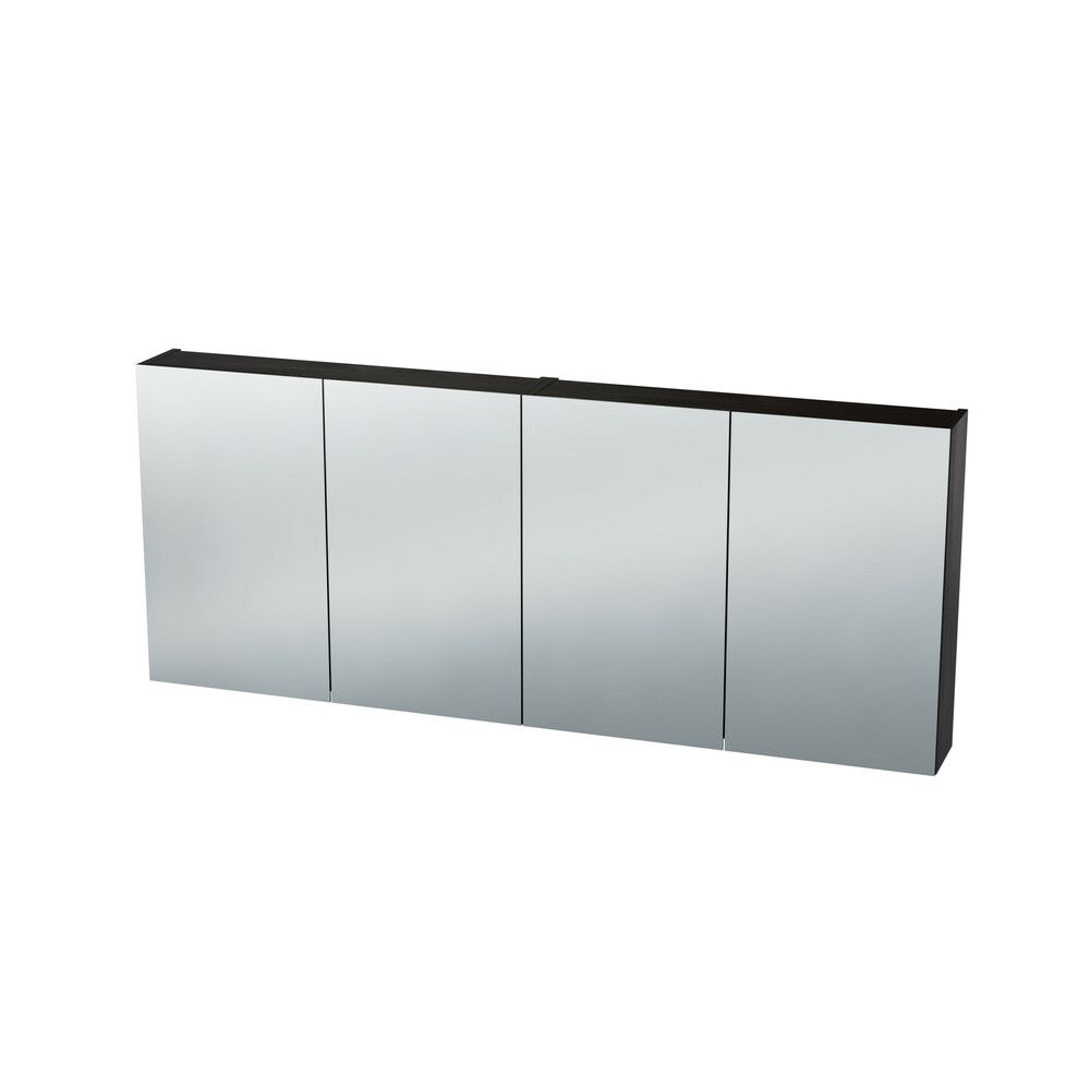 Van Marcke Nebulo Luxe Armoire DE Toilette L1600XH650XP163 4 Portes-miroir Double Face Chocolat
