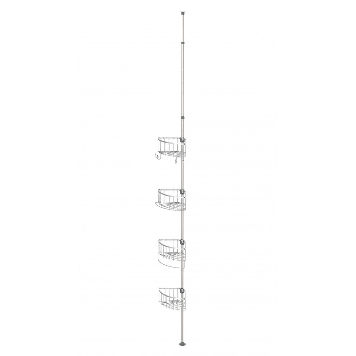 BA0920 Telescopic corner shelf, chrome vue 3