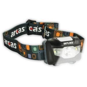 Arcas© - lampe frontale 5W Led - Noir - 160lm + 3 piles LR03