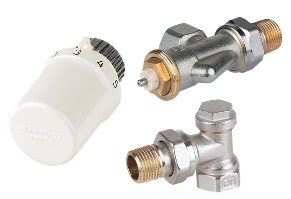 Honeywell Home Set DE Radiateurs 4 Points DE Raccordement Équerre Inverse 1/2