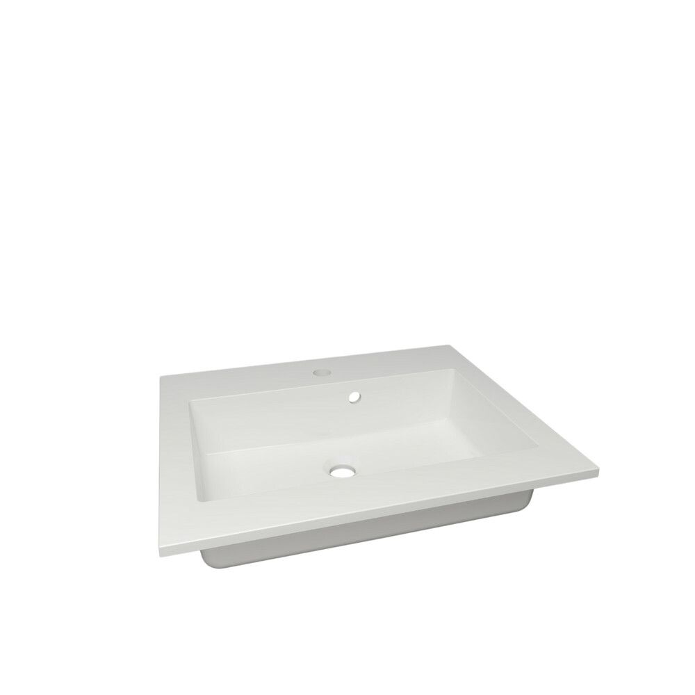 Van Marcke Don II Tablette Intégrée Avec 1 Lavabo Encastré 600×500 MM Blanc