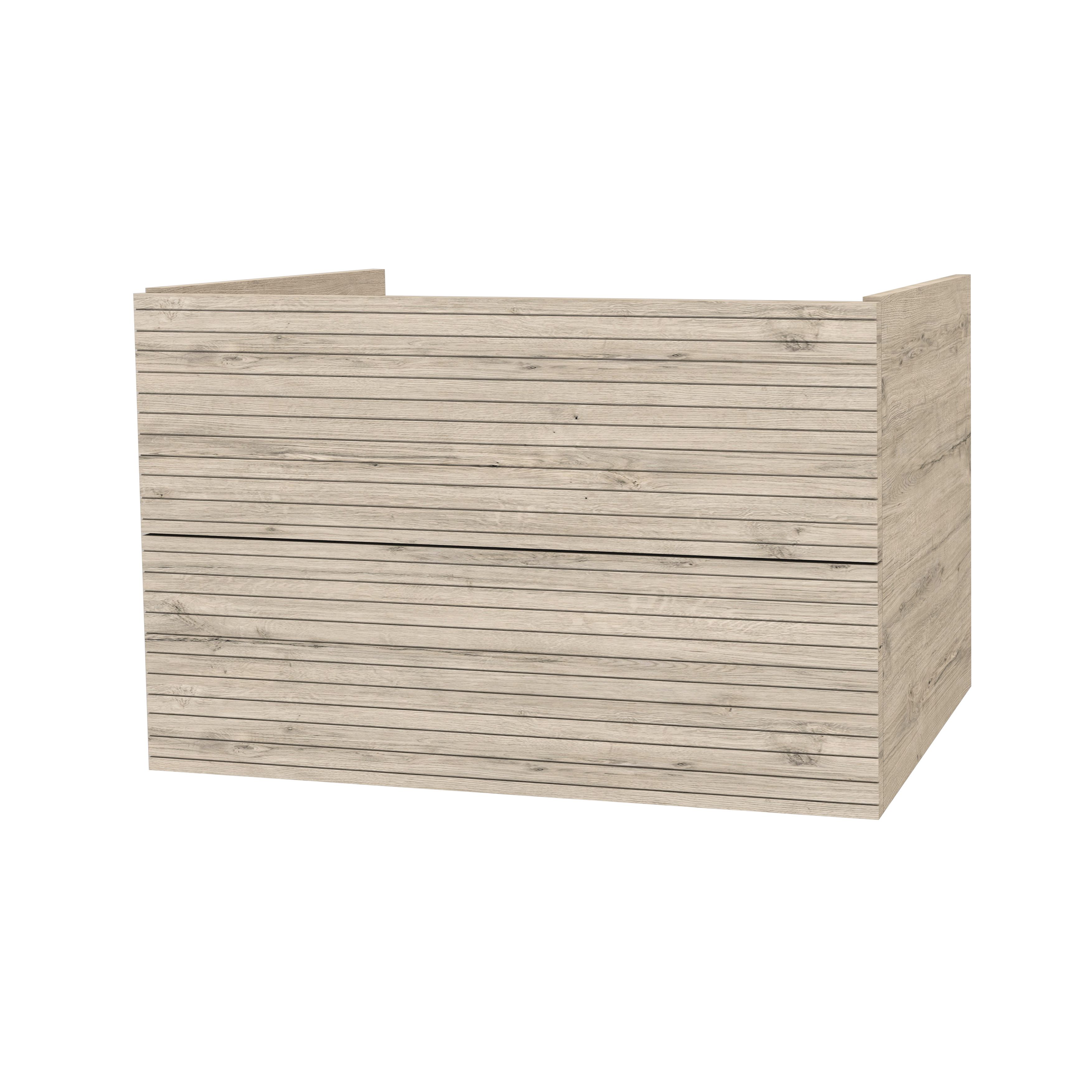 ELITE MEUBLE SOUS-PLAN AVEC RELIEF HORIZONTAL (80CM) - BOIS CLAIR vue 2