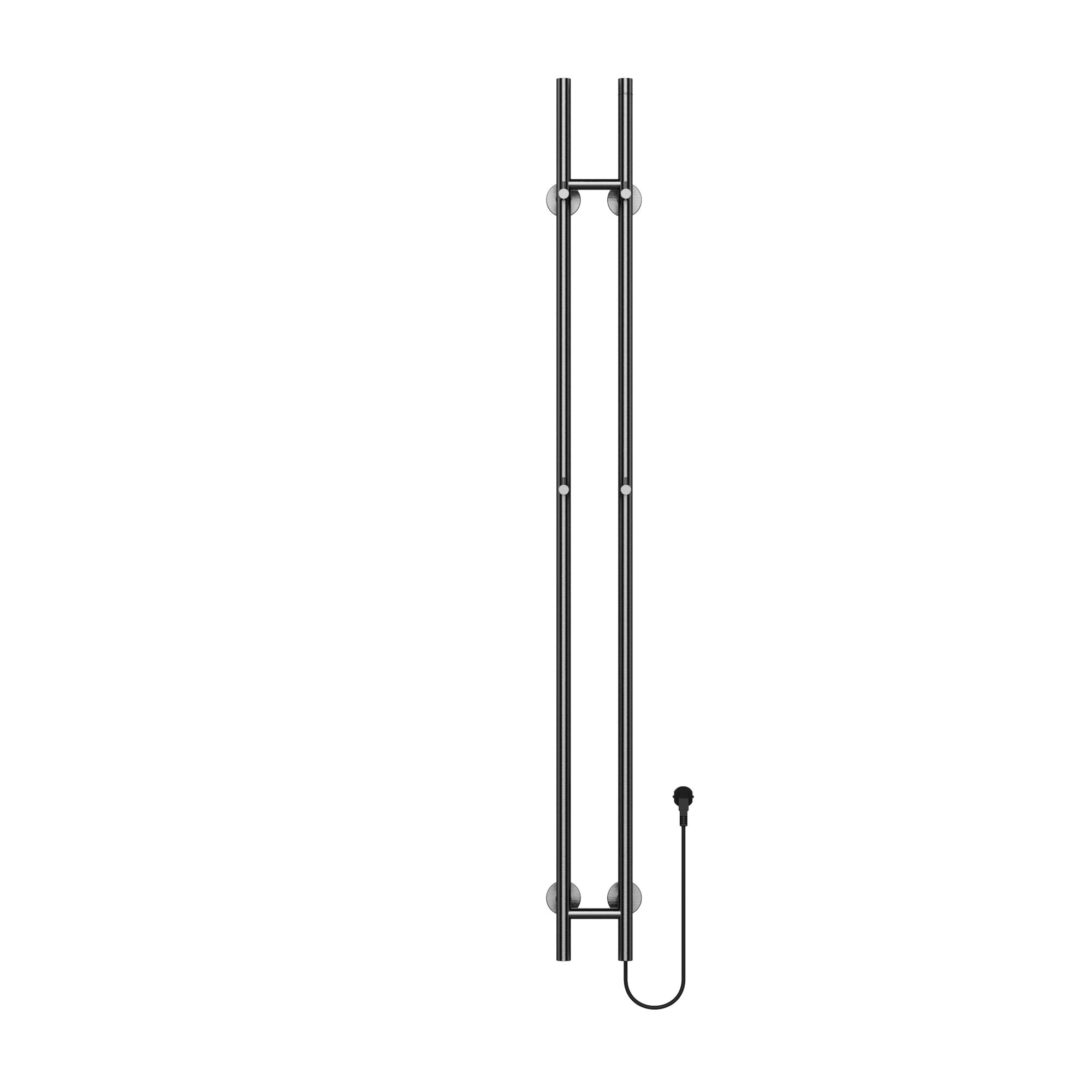 Belrad Rod Sèche-serviettes À Tige - Électrique - Double - 120W - Ø2,5CM - 150×16,8×12,7 CM - Gunmetal