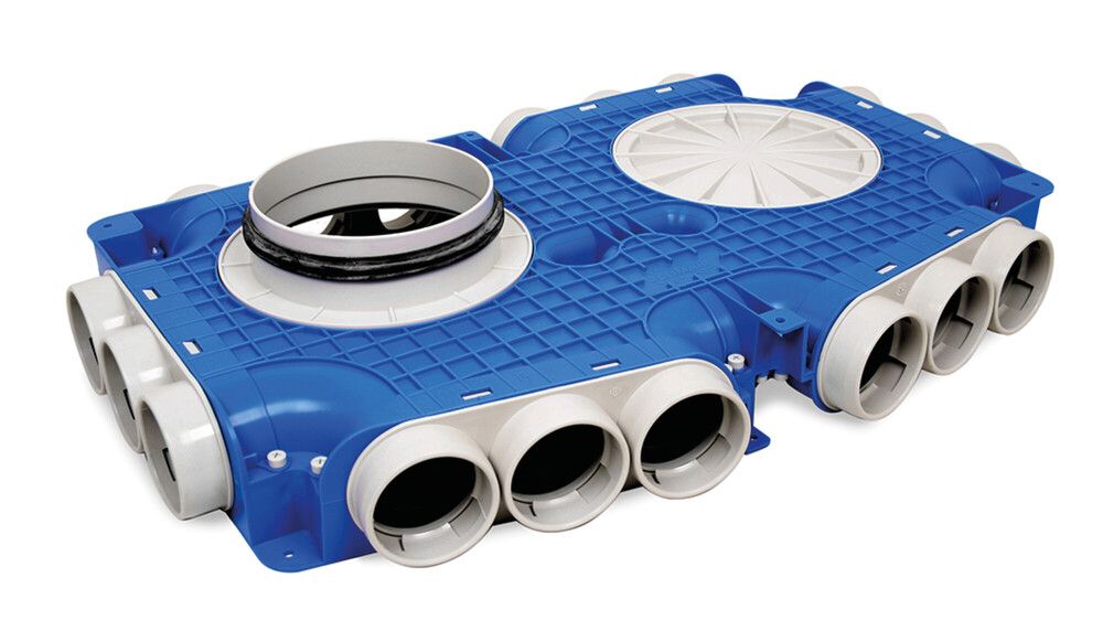 Vent-axia TVG-63-160 Collecteur Raccord Latéral 18 X D 63 MM D 160 MM H 80 MM