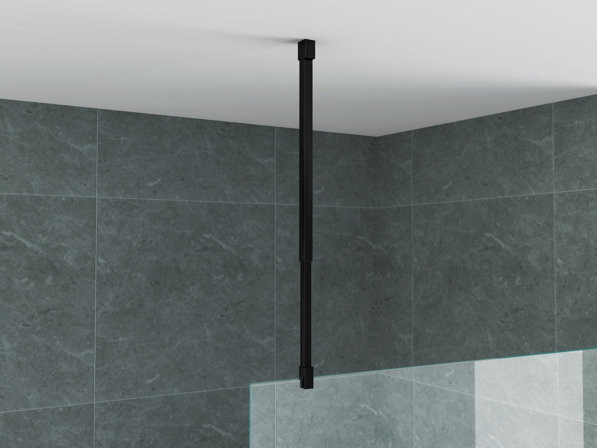 ALONI PLAFONDSTEUN - VERSTELBAAR - 43-80 CM - MAT ZWART vue 3