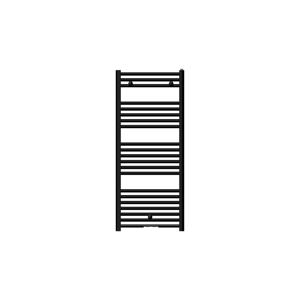 Basic 120/050 Radiateur Sèche-serviettes - H 1154 X L 500 - 506W - Noir Mat
