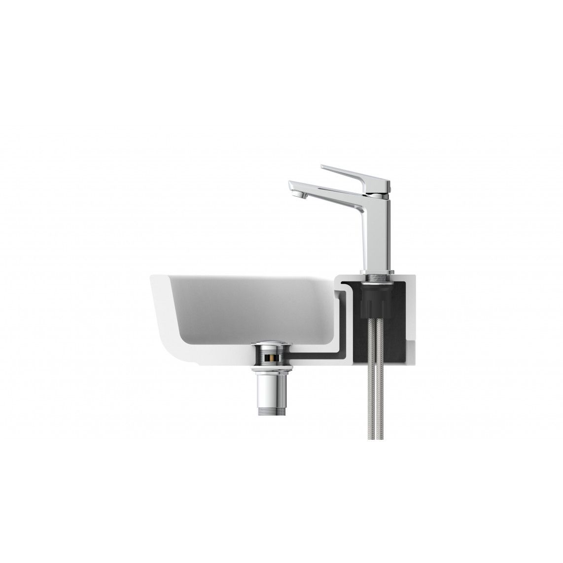 34010 RAVEN Wash basin mixer, chrome vue 8