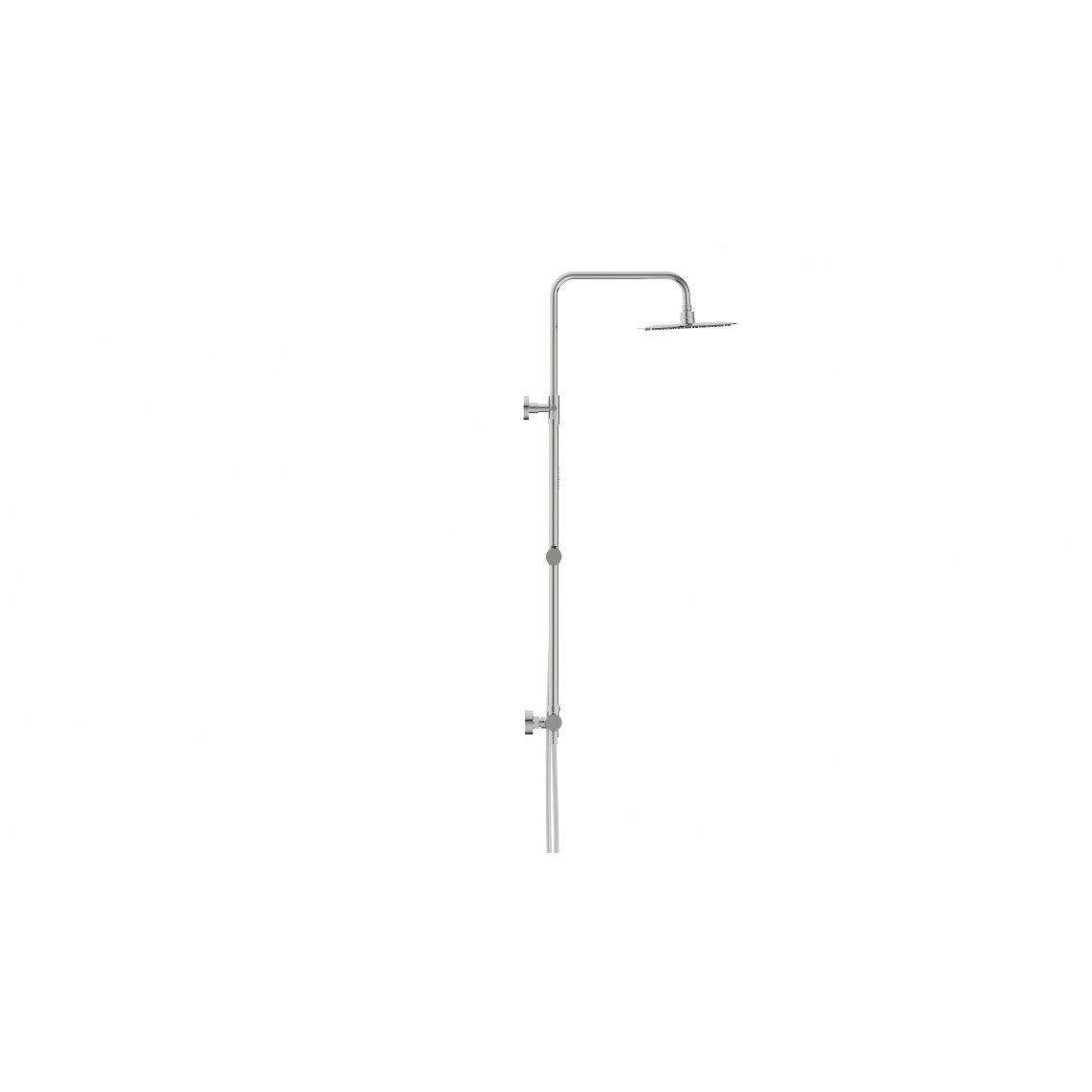 60044 AQUADUCT Overhead shower set, chrome, with thermostatic mixer vue 4