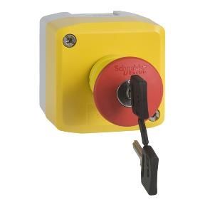 Boîte à boutons XAL-K - fonction arrêt d'urgence - 1 O + 1 F