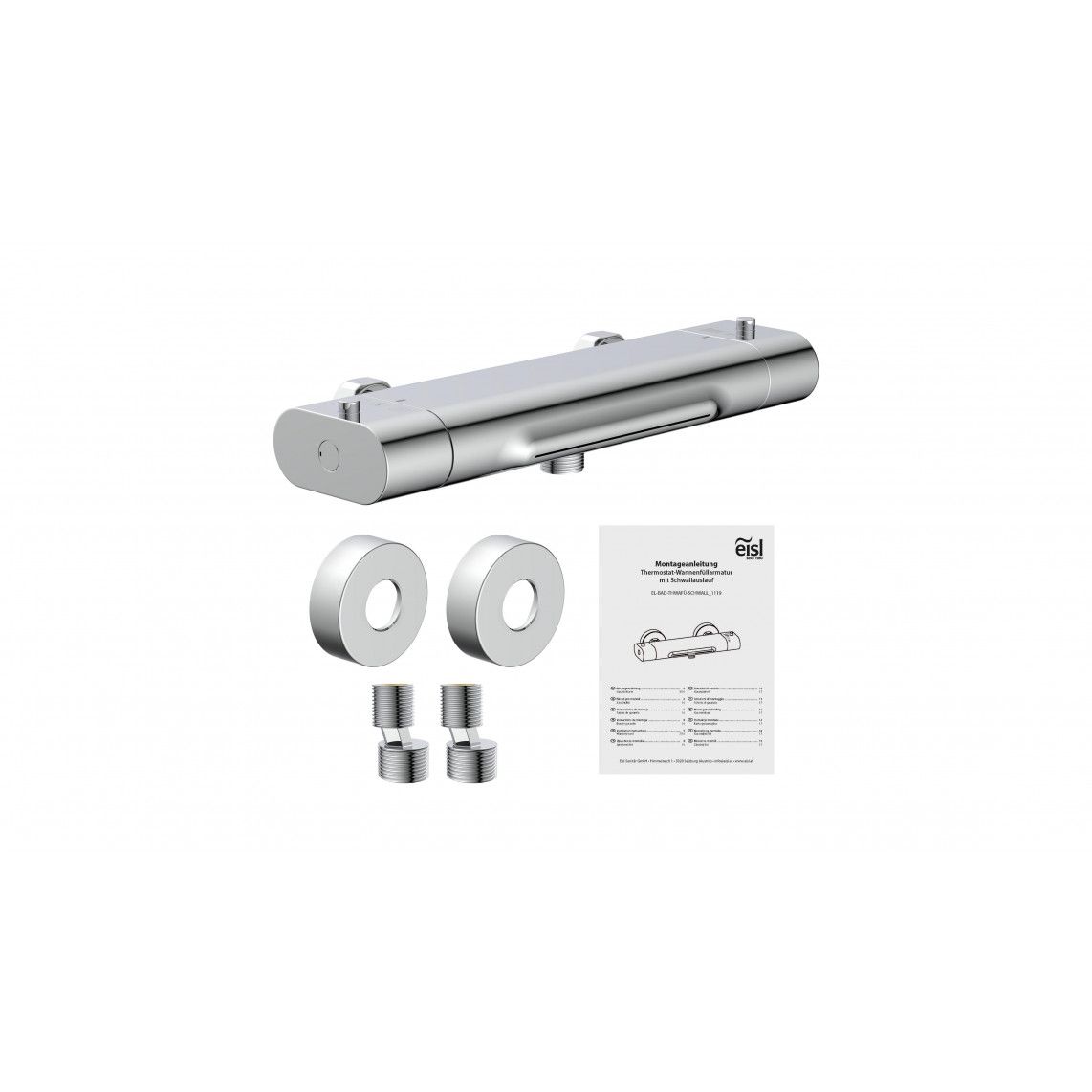 1330090 CARNEO Bathtub mixer, chrome, with waterfall spout vue 4