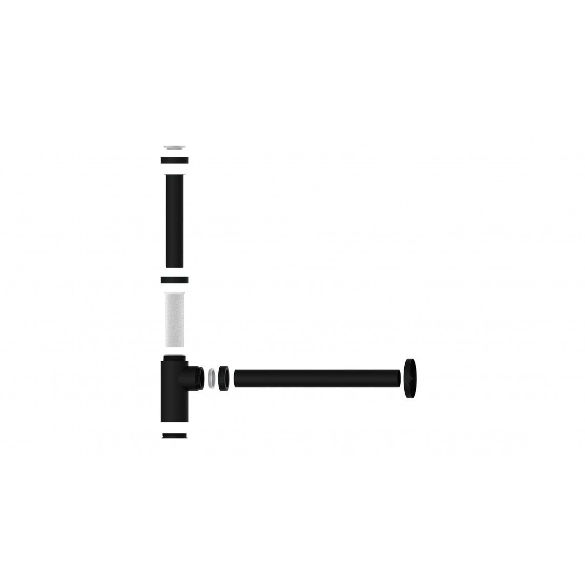 98166220 Design bottle trap, black matt, 1 1/4" x 32 mm vue 6
