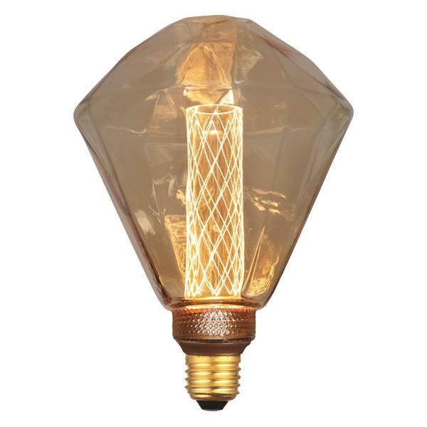 Lampe deco diamètre ant G125 dimmable 3,5W 2000K E27 verre Or