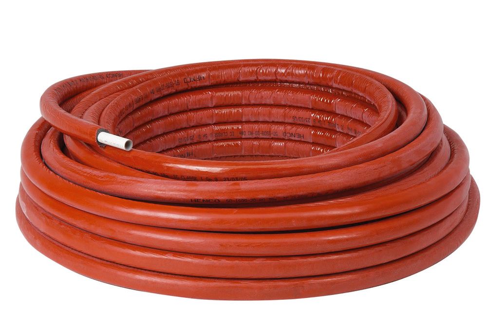 Comap Multiskin MS4 Tube Multicouche Rouleau Pex-alu Pré-isolé Rouge 6MM D20 50M