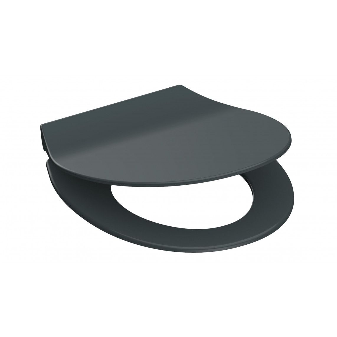 82704 Duroplast Toilet seat SLIM ANTHRAZIT, with soft close and quick release vue 3