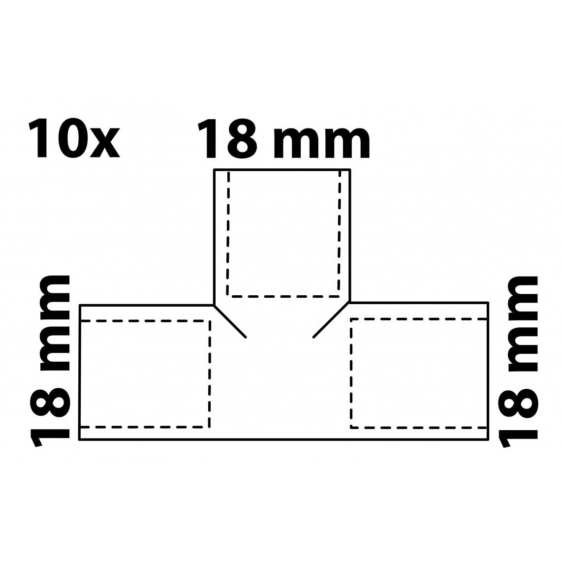 989048655 CU T-stuk, blanco, 18 mm, 3 mofen, (5130) (10x) vue 4