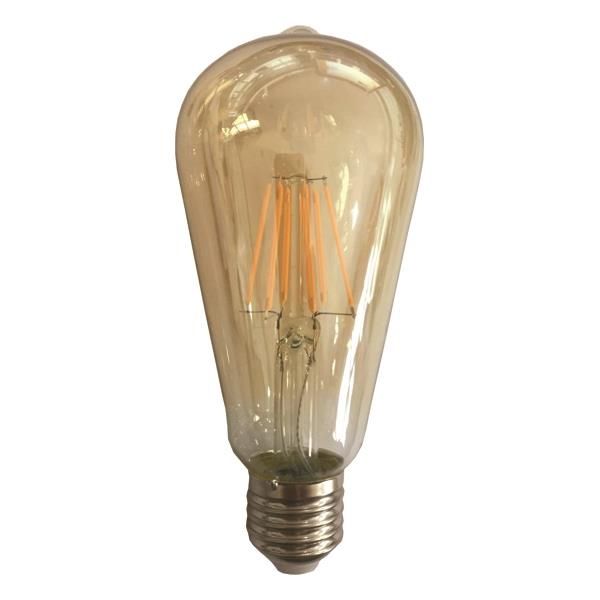 Lampe Led St64 2500K filament dimmable 10W 1050lm E27 240V Doré verre dimmable
