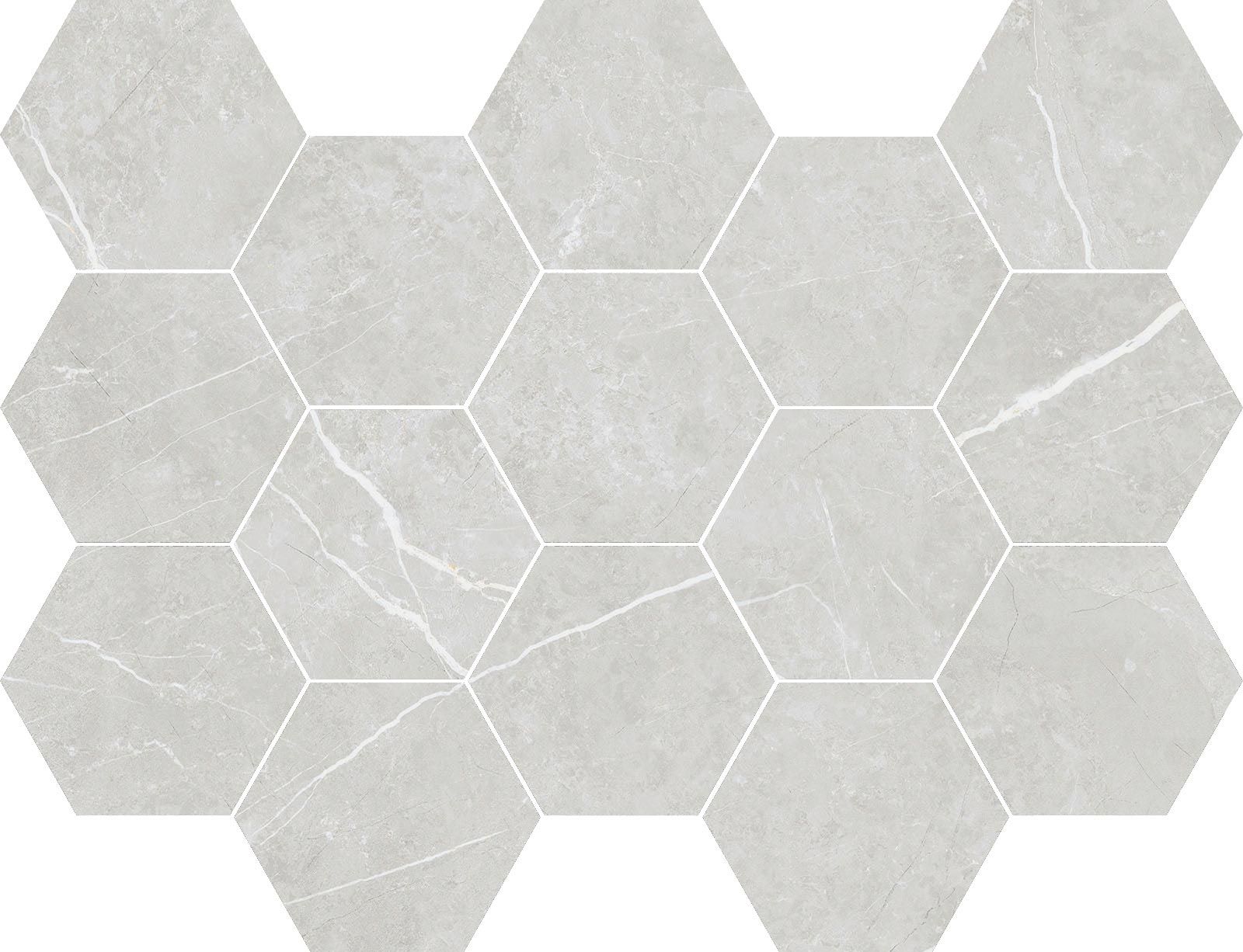 MOSAICO HEX. ELITE MATT SILVER 32,5X22,5