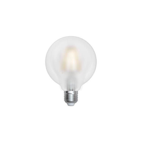 Lampe Led filament globe G125 verre mat E27 8W 3000K