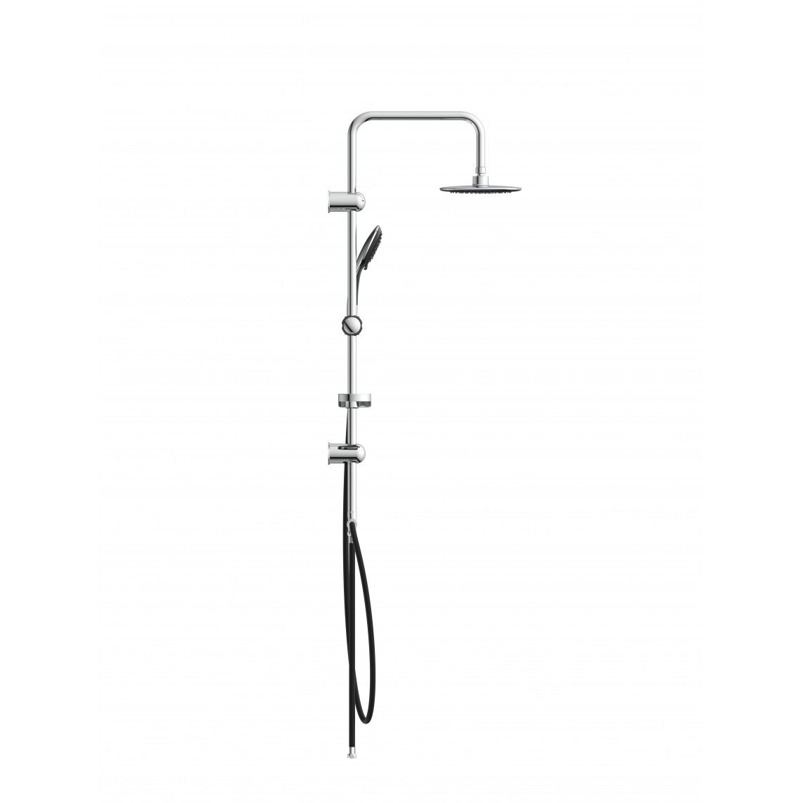 DXLD60088CS DUSCHTRAUM Overhead shower set, chrome/black vue 4