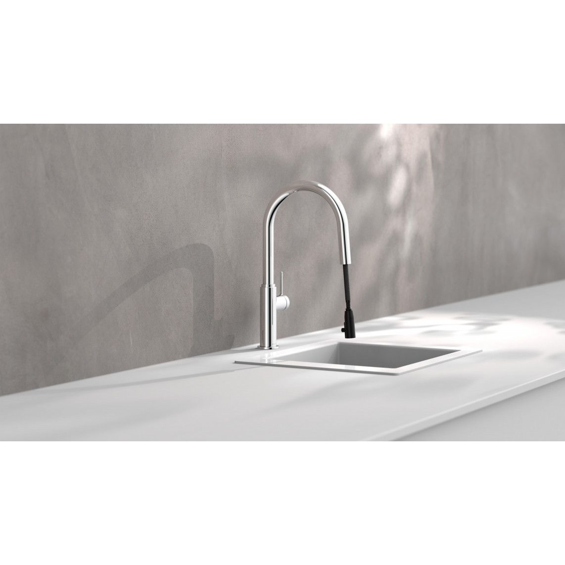 79516 BLACKPOOL Sink mixer, chrome, with pull-out spout vue 3