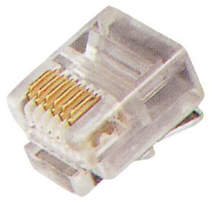 Fiches téléphoniques RJ12 6 / 6 mâles - à sertir - 100 pièces