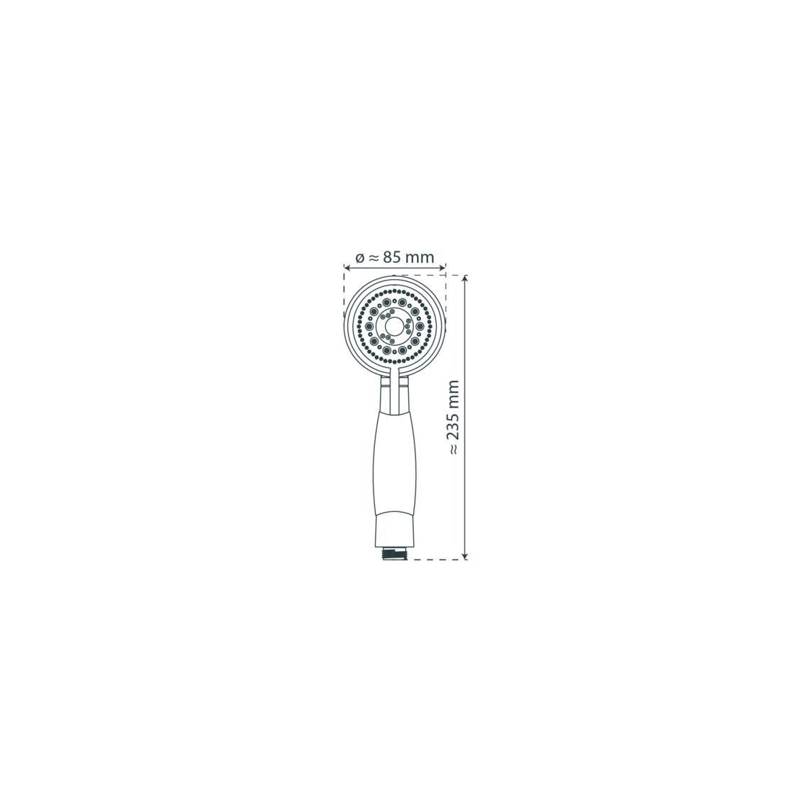 60971 VITAL Hand shower, chrome/grey vue 9