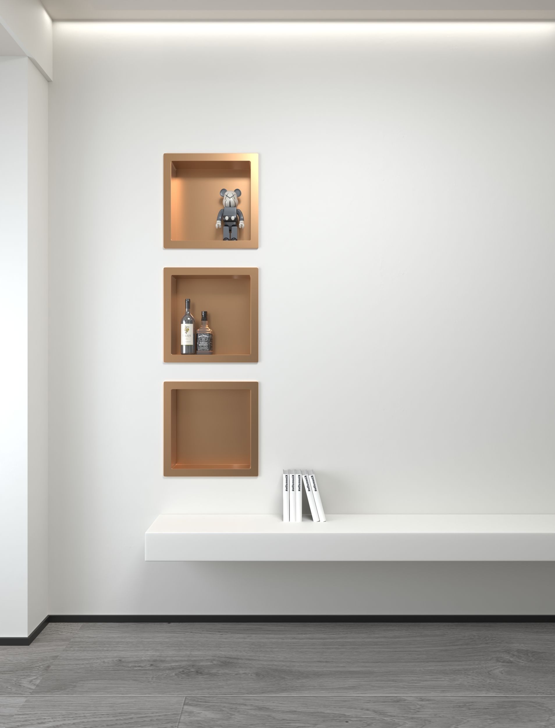 ALONI NICHE ENCASTRÉE (300X300X70MM) - CUIVRE BROSSÉ vue 3