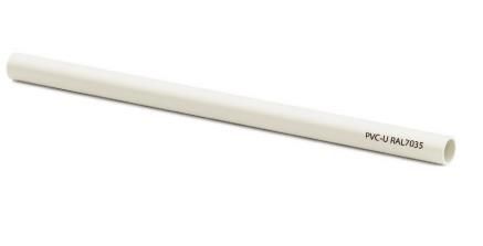 Tube PVC métrique 50mm Ral 7035 Gris clair