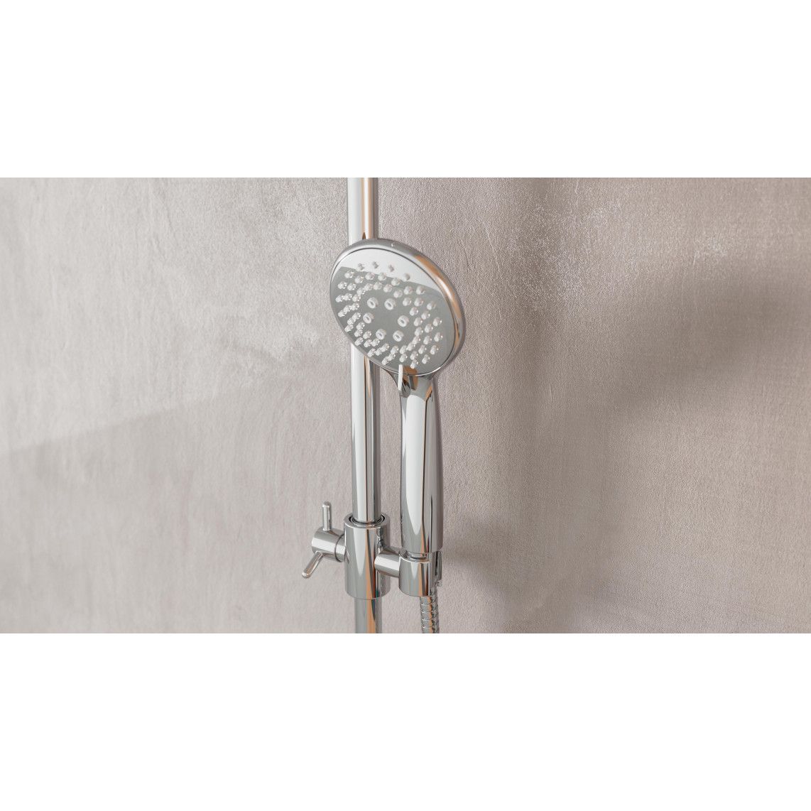 DX12009 Overhead shower set, chrome, for glueing vue 9