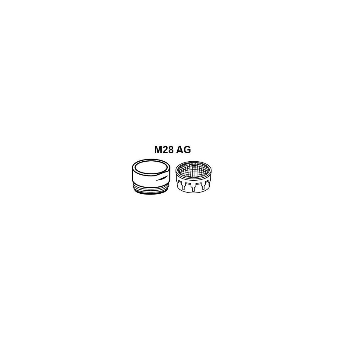 989566348 Aerator with housing, black matt, M28x1 male vue 2