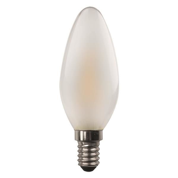 Lampe Led C37 crossed filament 4.5W E14 3000K 220 - 240V dimmable mat