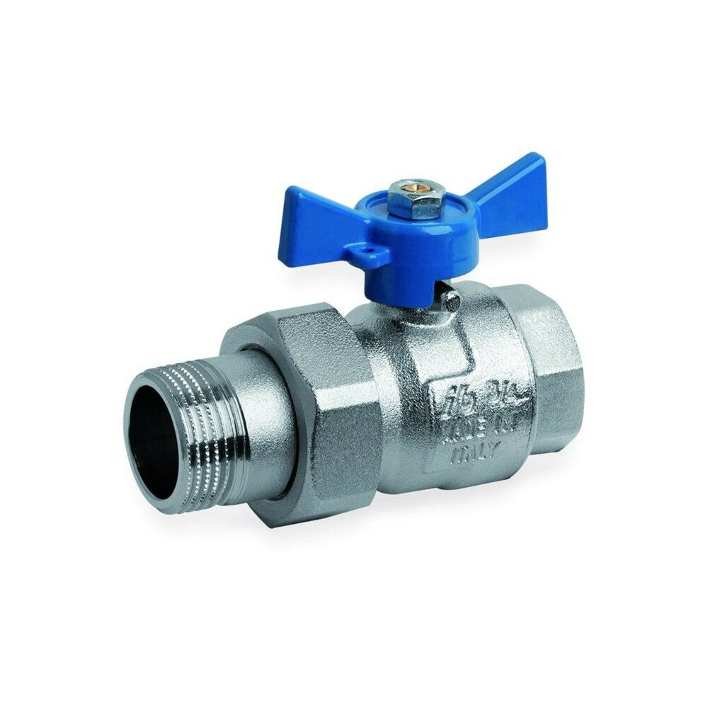 Systempex Robinet À Bille Passage Intégral Levier Bleu D 4/4”F 4/4”M