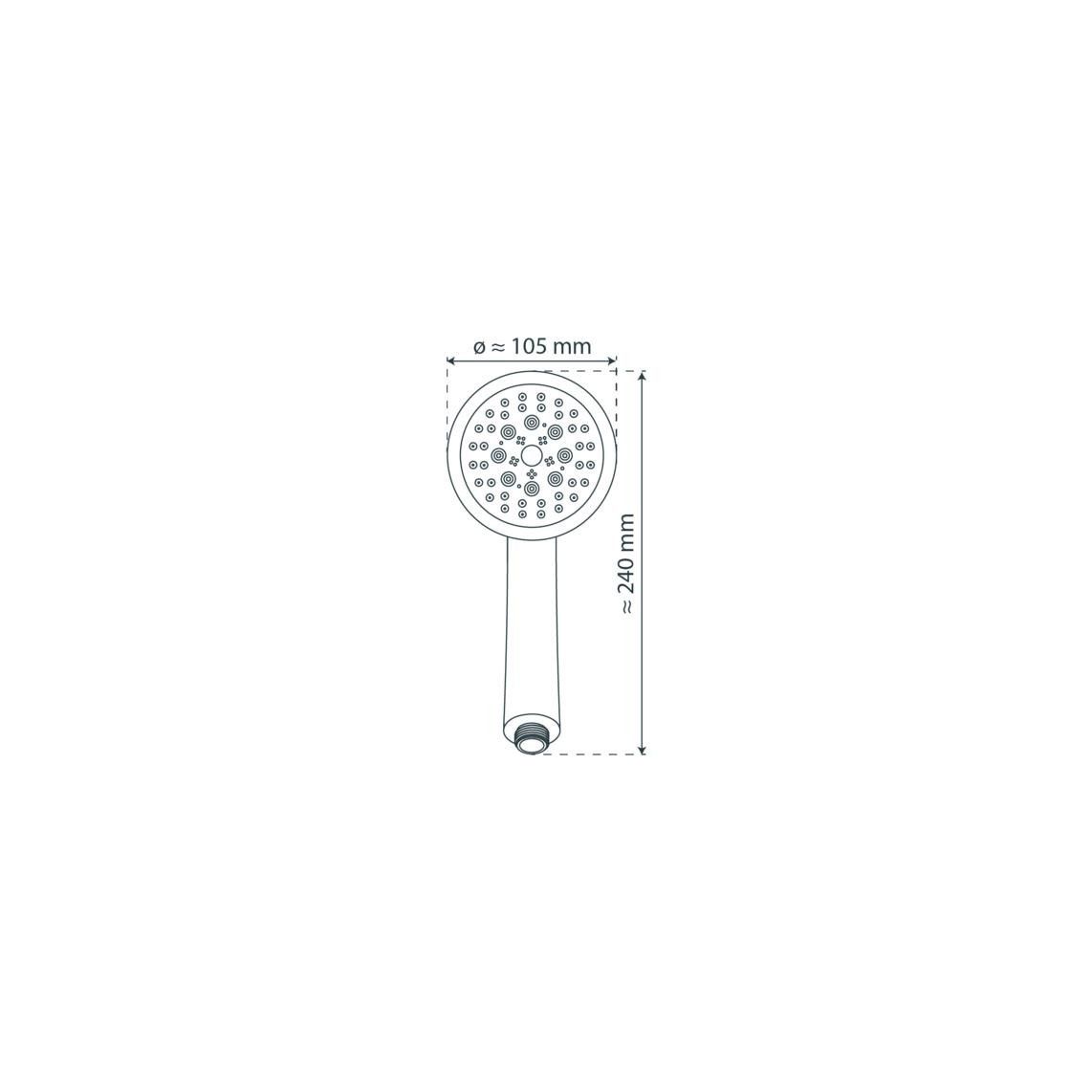60896 FABIA II Hand shower, chrome vue 3