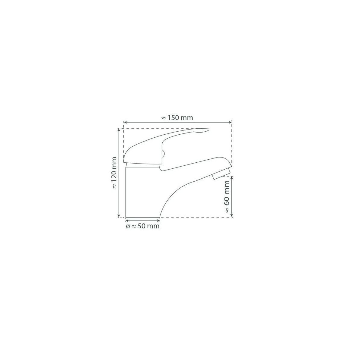 77115 MAGNA Wash basin mixer low pressure, chrome vue 5