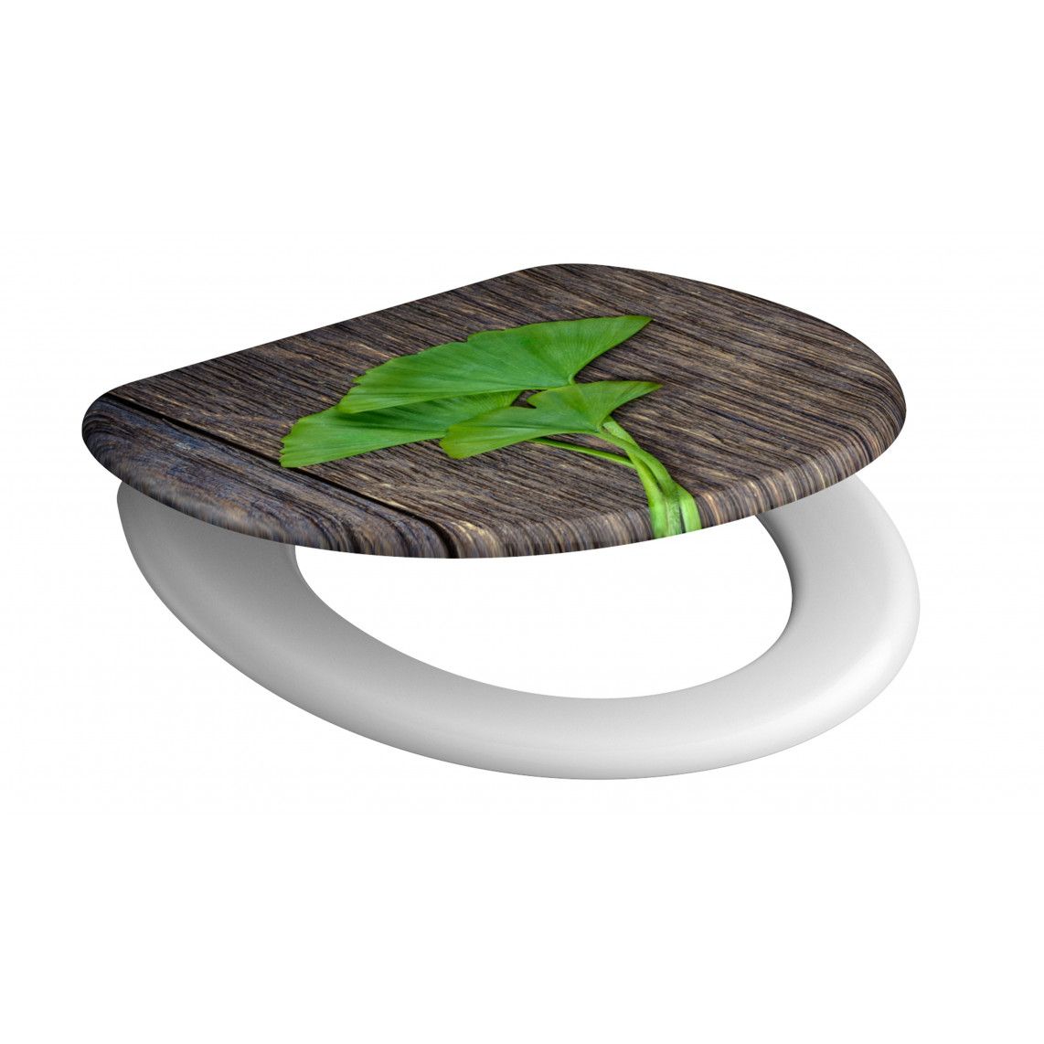 82154 Duroplast WC-zitting GINGKOundWOOD, met valrem vue 3