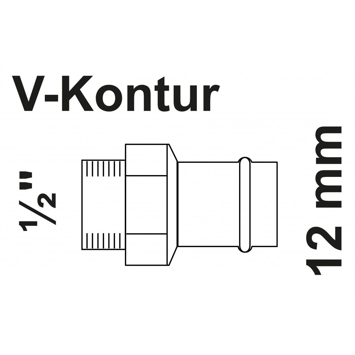 988624055 BR overgangsmof, blanco, 12 mm x 1/2"BI, 1 mof, (P4270g) vue 2