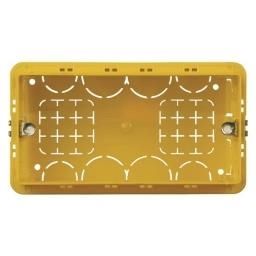 Boîte encastré 4 modules rectangulaire - Jaune - 130 x 71 x 52mm